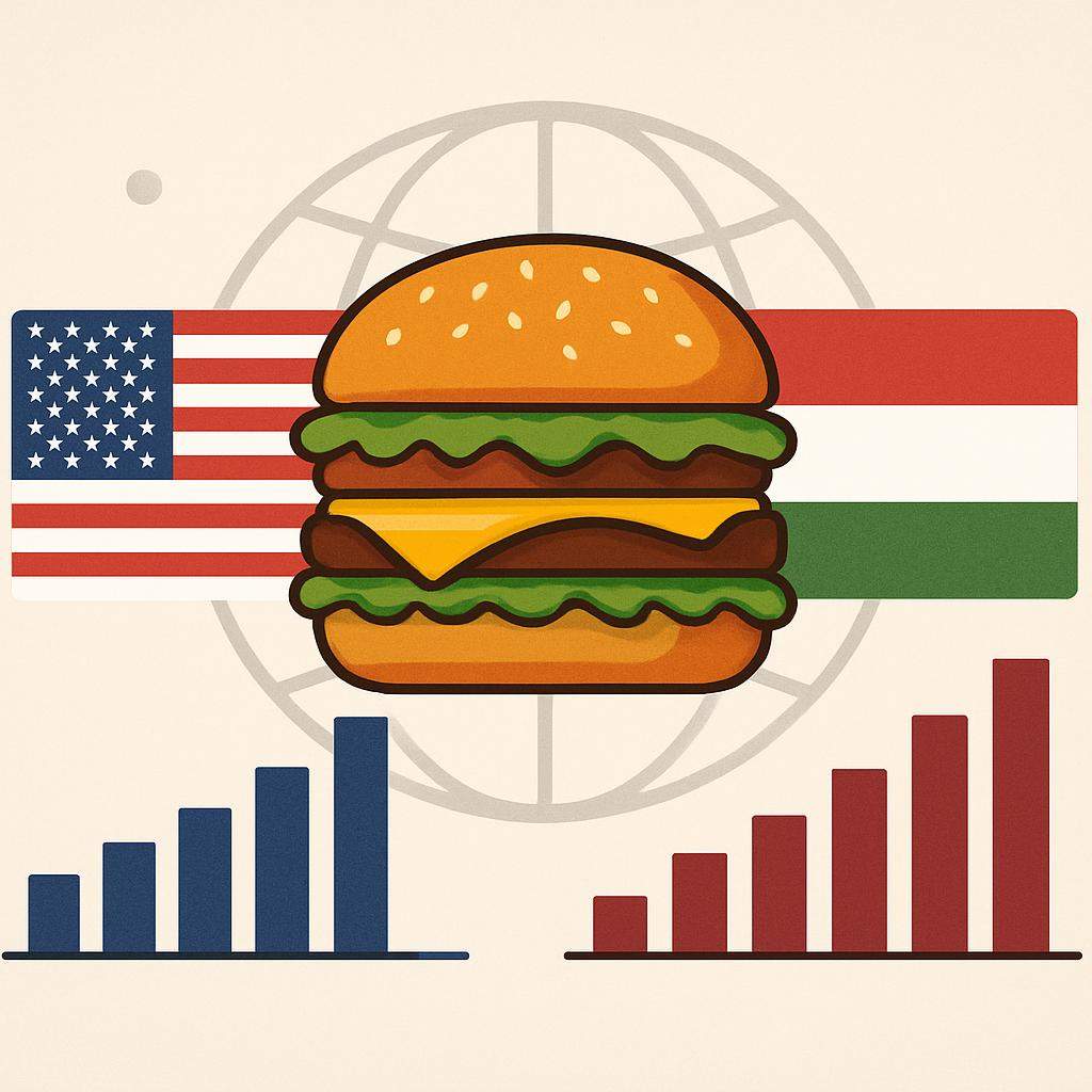 McDonald’s hamburger vásárlóerő Magyarországon és az USA-ban: Mit árul el a Big Mac-index 2025-ben?